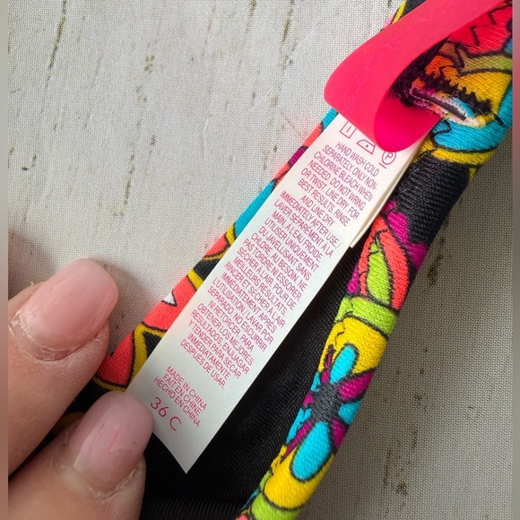 Victoria’s Secret beach sexy gorgeous push-up swim top multicolored paisley 36 C - Picture 7 of 12